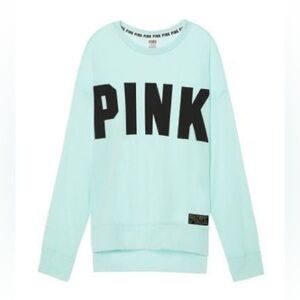 Victoria's Secret PINK Mint Green Sweatshirt Size Large
